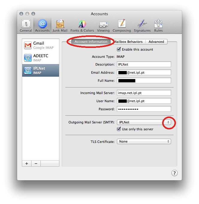 E-mail - configuração Apple Mail 8