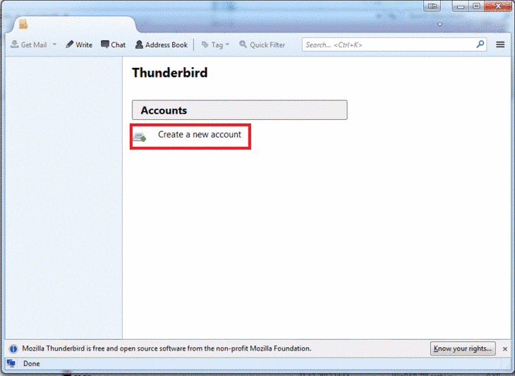 E-mail - configuração Thunderbird 1