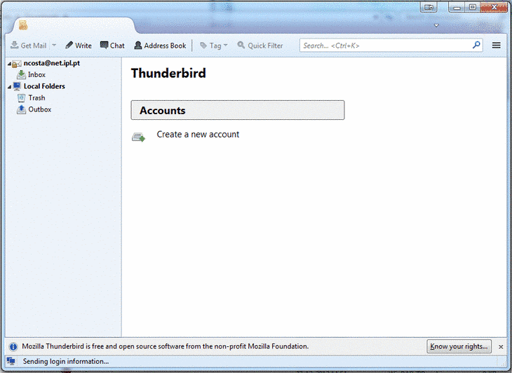 E-mail - configuração Thunderbird 5