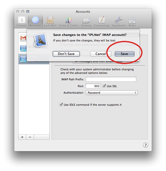 E-mail - configuração Apple Mail 12