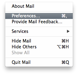 E-mail - configuração Apple Mail 1