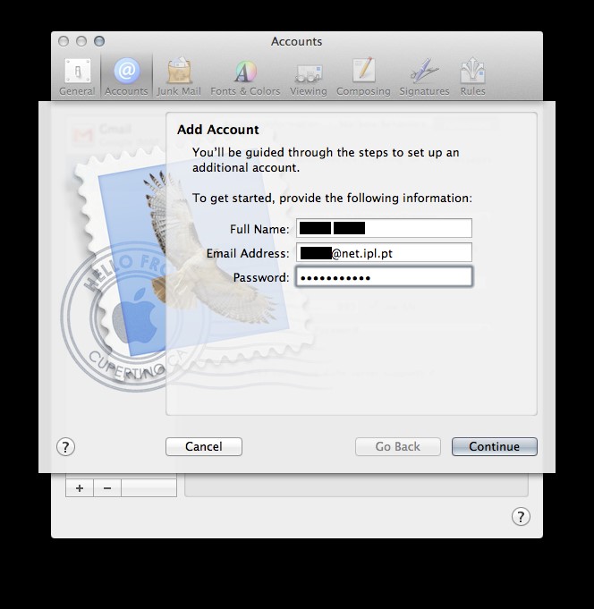 E-mail - configuração Apple Mail 2