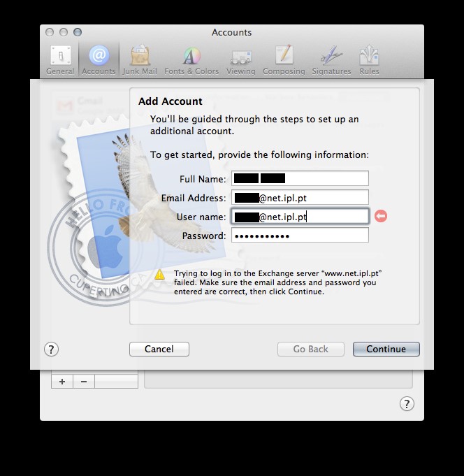 E-mail - configuração Apple Mail 3