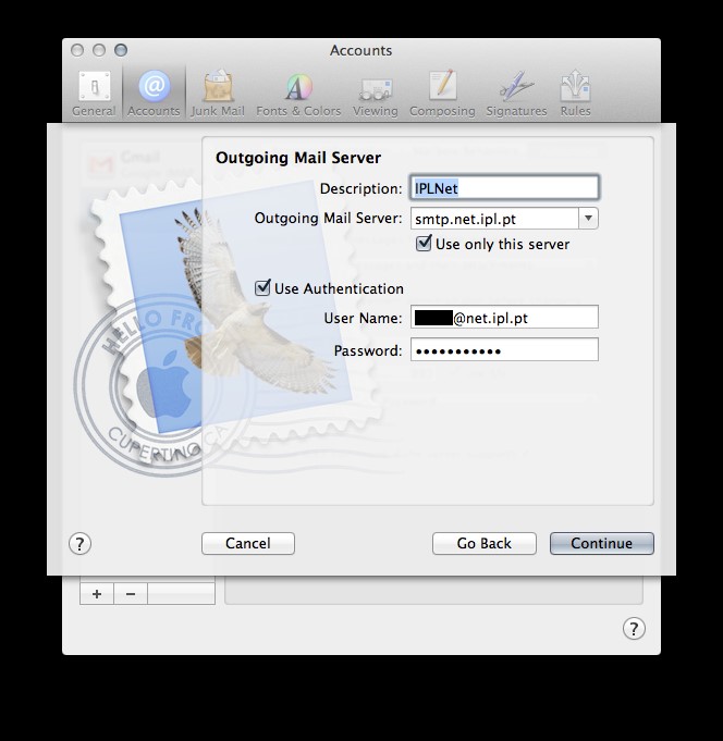 E-mail - configuração Apple Mail 5