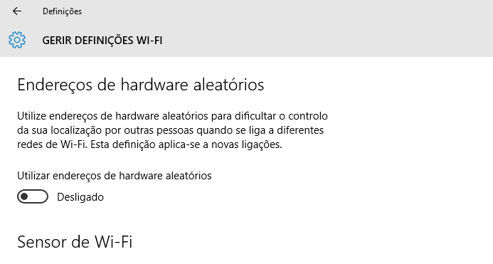 WiFi Desativar MAC W10 4