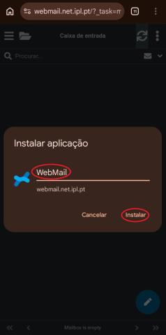 Alterar o nome e clicar em Instalar